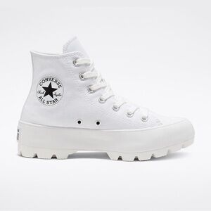 Converse Lugged High Tops - White Lace Up Platform Lug Sneakers